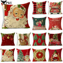 Axyaa Linen Christmas Cushion Cover 45x45cm Home Office Living Room Merry Christmas Gifts