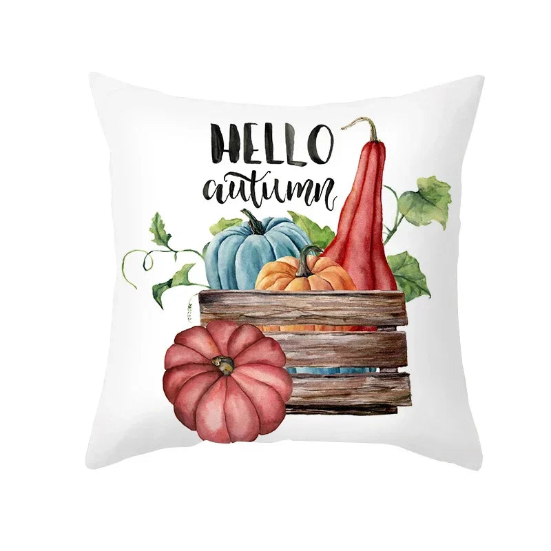 Autumn Maple Leaf Cushion Cover - Axyaa Home Decor Pillows