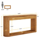Axyaa Fluted Wood Console Table, 63" Narrow Sofa Entryway Hallway Foyer Behind Couch