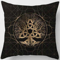 Axyaa Dark World Tree Print Pillow Cover - Home Decor Essential