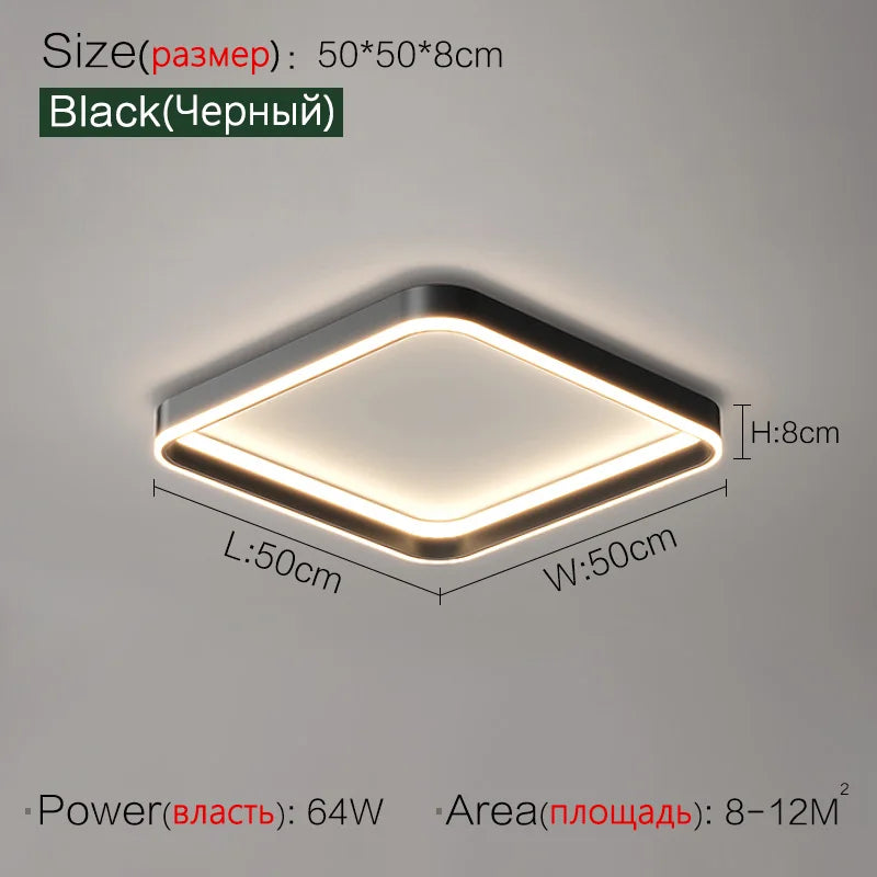 Axyaa Bedroom Ceiling Lamp LED Modern Minimalist Nordic Master Bedroom Lighting