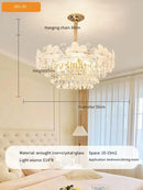 Axyaa Modern Minimalist Crystal Chandelier for Living Room, Bedroom, and Dining Room