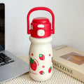 Axyaa Kids Stainless Steel Insulated Thermos Bottle with Double Drinking Straw