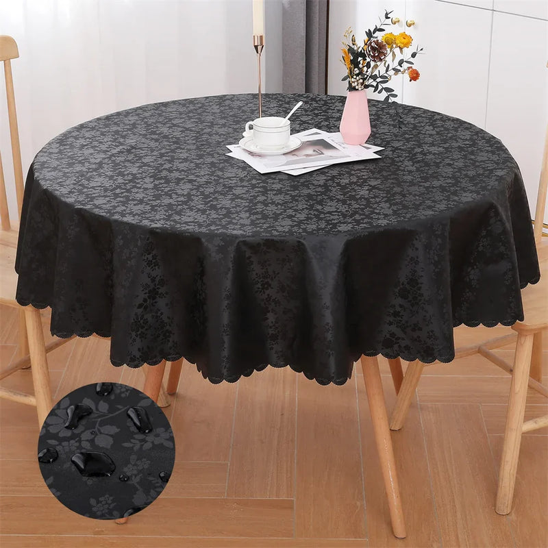 Axyaa Waterproof Vinyl Tablecloth 60x84 Inch for Kitchen Dining Room
