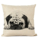 Cute Bulldog Hand-Painted Linen Pillowcase by Axyaa Teddy Collection