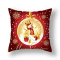 Axyaa Festive Christmas Pillow Case for Sofa Decor Merry Xmas Cushion Cover
