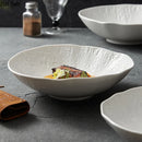 Axyaa White Ceramic Molecular Cuisine Salad Plate for Restaurant Tableware