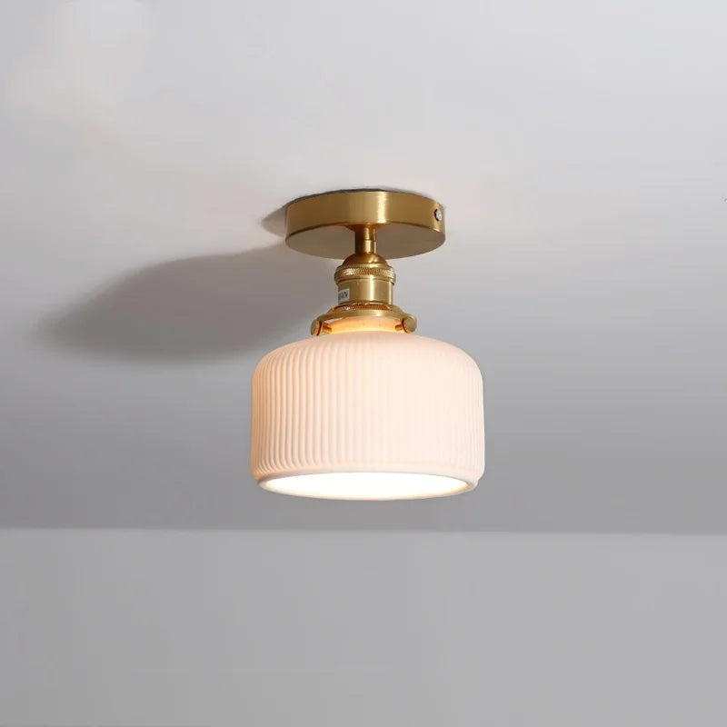 Axyaa LED Ceiling Light: Modern Style, Copper Ceramic, Indoor Home Lighting