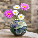 Axyaa Starry Night Vase: Creative Artwork Plant Pot for Aesthetic Room Decor