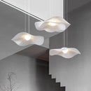 Axyaa Nordic Fabric Cream LED Chandelier Wabi Sabi Style Loft Pendant Lights