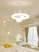 Axyaa Cloud Crown Chandelier: Nordic Creative Princess Bedroom Lighting