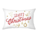 Axyaa Snowman Alphabet Print Pillowcase - Festive Rectangular Cushion Cover