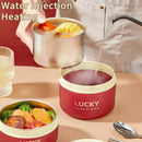 Axyaa Stainless Steel Insulated Lunch Box Set with Cutlery and Thermal Bag