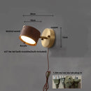 Axyaa LED Wall Sconce Lamp Walnut Wood Base Modern Art Fixture