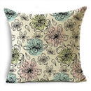 Axyaa Spring Floral Oil Painting Pillowcase for Home and Car Decor