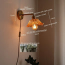 Axyaa Copper LED Wall Lights Modern Style Glass Wall Lamp