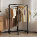 Axyaa Hexagonal Clothing Rack with Wheels