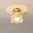Axyaa LED Ceiling Lamp for Bedroom Living Room Clear Glass Decor Fixtures