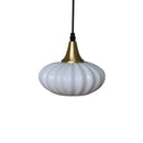 Axyaa Glass Pumpkin LED Pendant Light Hanging Lamp Pendant Lamp Copper E27