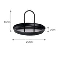 Axyaa Nordic White Round Jewelry Tray with Handle for Stylish Storage