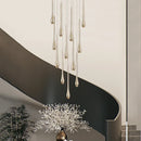 Axyaa Gold Drop Chandelier for Luxury Living Spaces