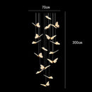 Axyaa Crystal Chandelier LED Ceiling Lamp for Indoor Living Room Lighting