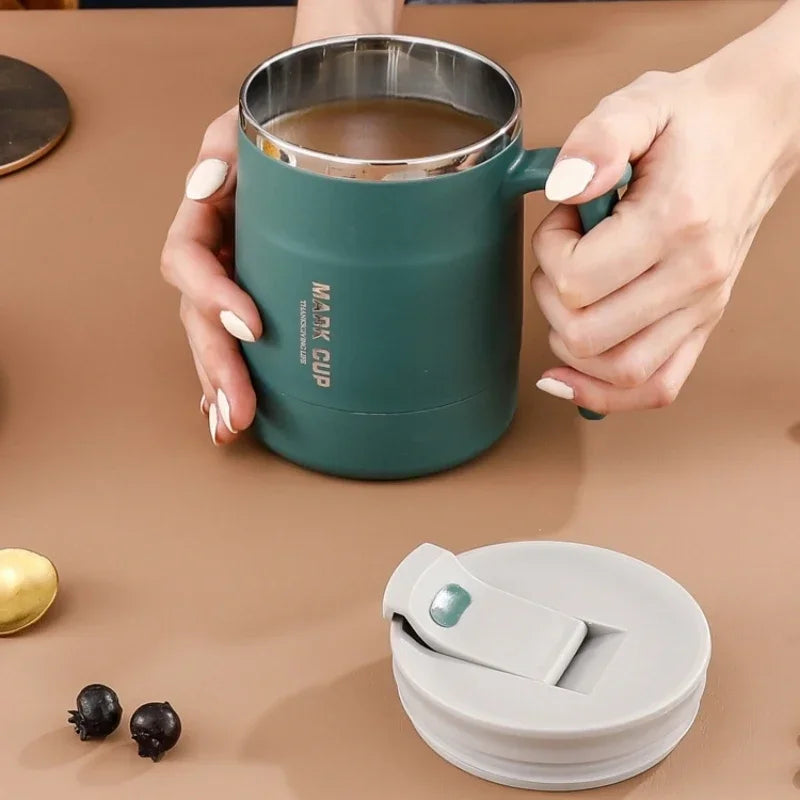 Axyaa Stainless Steel Insulated Travel Coffee Cup - Leak-Proof Mug for Home & Office