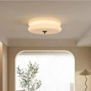 Axyaa Cream Wind Circular Ceiling Light for Minimalist Spaces