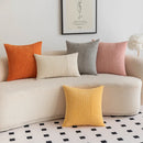 Axyaa Striped Corduroy Patchwork Cushion Cover - Modern Simple Throw Pillow Cover