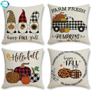 Axyaa Thanksgiving Pumpkin Pillow Cover 45*45cm Home Decor Cotton Linen