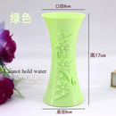 Axyaa Embossed Plastic Vase for Home Office Decor, Nordic Style Flower Arrangement