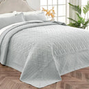 Axyaa Oversized King Microfiber Bedspread Set with Geometric Design