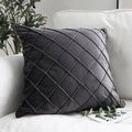 Axyaa Velvet Plaid Cushion Cover 45x45 Living Room Sofa Decor Nordic Style