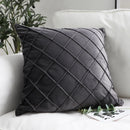 Axyaa Velvet Plaid Cushion Cover 45x45 Living Room Sofa Decor Nordic Style