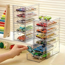 Axyaa Car Model Display Case Stackable Storage Box for Collectible Toys