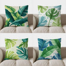 Axyaa Tropical Banana Leaf Pattern Throw Pillow Cover for Sofa, Bedroom, Car