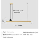 Axyaa LED Chandelier Linear Light Fixture for Dining Room Kitchen Island Living