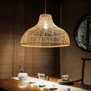 Axyaa Vintage Farmhouse Rattan Chandelier with LED Lights for Dining Room