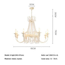 Axyaa Romantic White LED Chandelier E14 Candle Pendant Light for Bedroom and Dining Room