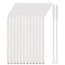 Colorful Stainless Steel Drinking Straws Set for Cocktails, Smoothies, Coffee – Axyaa Brand
