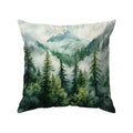 Axyaa Misty Forest & Mountain Pattern Pillowcase - Sofa Bedroom Car Cushion Cover