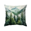Axyaa Misty Forest & Mountain Pattern Pillowcase - Sofa Bedroom Car Cushion Cover