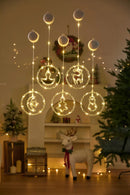 Axyaa LED Xmas Window Lights - Battery Operated for Christmas Parties, Weddings & Garden Decor