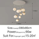 Axyaa Minimalist LED Restaurant Pendant Light for Modern Nordic Interior Lighting Fixtures