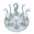 Axyaa Cup Holder Rack: Rotatable Swan-Shaped Bottle Dryer & Storage for Countertop
