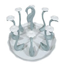 Axyaa Cup Holder Rack: Rotatable Swan-Shaped Bottle Dryer & Storage for Countertop