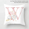 Axyaa Pink Letterwork Cushion Cover 45*45cm, Wedding Party Decor, Elegant Wedding Pillow