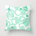 Light Blue Green Mint Geometric Print Boho Pillowcase Set by Axyaa