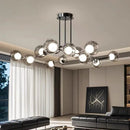 Axyaa Glass Globe LED Pendant Chandelier for Dining Room, Foyer & Art Decor