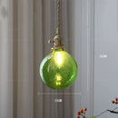Axyaa Wood LED Pendant Lamp American Vintage Nordic Copper Glass Hanging Light